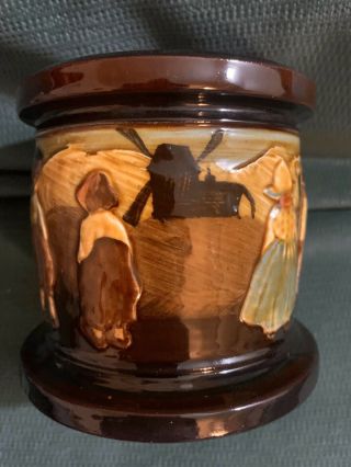 Antique Royal Doulton Kingsware Tobacco Jar Made 1900 Dutch Scene 3