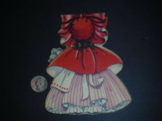 Old vintage antique Valentine ' s Day card 1900 ' s 1949 Red Riding Hood Story 2