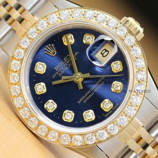 Ladies Rolex Datejust Quickset Two - Tone Watch,  1.  13 Ct Diamond Bezel