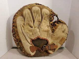 Antique Vintage Leather Baseball Glove Catchers Mitt