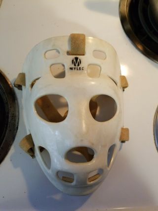 Vintage Mylec Street Hockey White Goalie Mask Halloween Jason