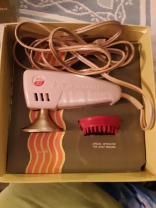 Collector Vintage 1965 Oster Infra - Red Heat Massager W Scalp Attachment 214 - 01