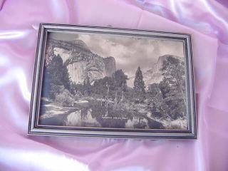 Antique Photograph Old Sepia Print Yosemite Valley California Vintage Frame Nr