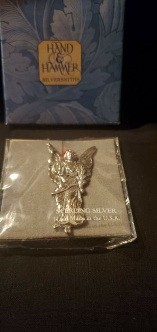 Hand And Hammer Vintage Sterling Silver Angel Christmas Ornament