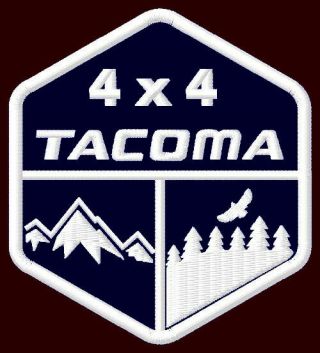 Tacoma 4 X 4 Embroidered Patch 3 - 1/2 " X 3 " Off Road Toyota Car Pickup Truck 1