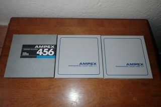 3x Vintage Ampex 7 " Reel To Reel Tapes 456 Grand Master & 641 Professional