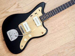 1958 Fender Jazzmaster Vintage Pre - Cbs Gold Guard Electric Guitar Black W/ Case