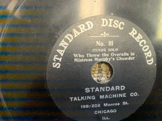 Standard Talking Machine Who Threw The Overalls In Mistress Mur 78 Rpm Record Vg
