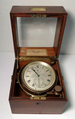Mahogany Two - Day C1920 Marine Chronometer,  Dobbie Mcinnes Ltd. ,  Glasgow
