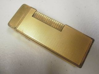 Vintage 1960 - 70 Dunhill Rollagas Lighter Barley Gold Plate Not