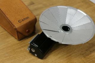Vintage Canon FLASH UNIT model III w/Leater case 3
