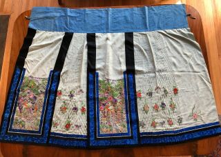 Antique Late 19th / 20th Chinese Embroidered Wedding Skirt