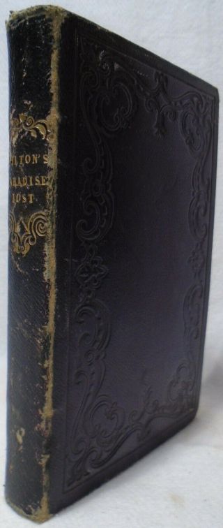 John Milton Paradise Lost Fine Binding Leather Vintage Edition Rare 1832 Epic