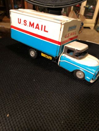 Vintage 1950’s Marx U S Mail Delivery Truck Tin Litho Design