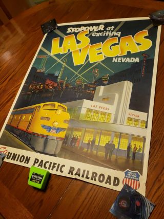 Vintage Poster Las Vegas - Go Union Pacific Railroad Travel Poster