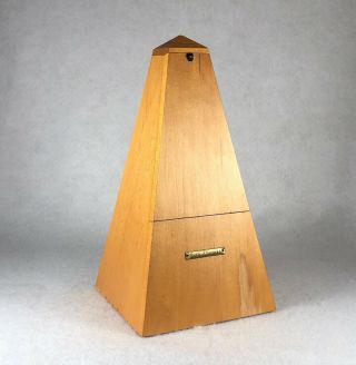 Vintage Seth Thomas Metronome 10 Maple Wood & Brass E - 873 - 008 1102