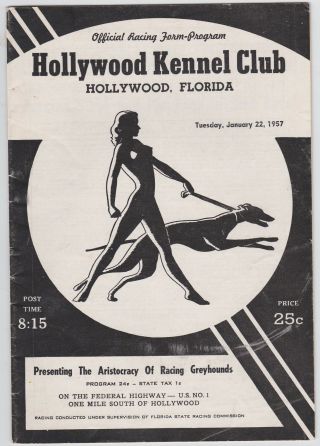 1957 Hollywood Greyhound Program.
