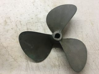 Vintage Bronze/brass 3 Blade Propeller 15 X 18 With 1 3/8 " To 1 " Tapered Hole