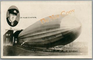 Graf Zeppelin Airship - Dr.  Hugo Eckener Photo - Rppc Postcard