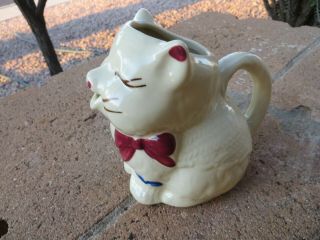 Vintage SHAWNEE Art Pottery U.  S.  A.  PUSS ' N BOOTS Kitty Cat Creamer MILK PITCHER 2