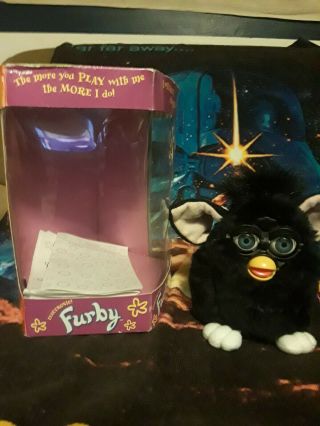 Vintage Furby Model 70 - 800 1998 In Package Black & White Tiger Electronics Rare