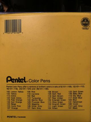 Vintage Pentel Color Pen 24 Colors Fine Point Marker S360 - 24 Japan 2