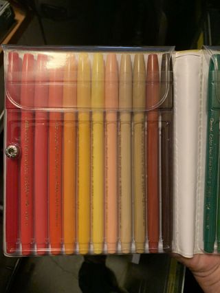 Vintage Pentel Color Pen 24 Colors Fine Point Marker S360 - 24 Japan 3