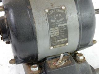 Vintage Sears Companion 1/3 HP Ball Bearing AC Motor 1750 RPM - Fully Functional 2