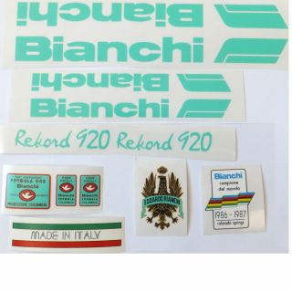 Bianchi Rekord 920 Decal Set For Vintage Italian Steel Classic Bicycle