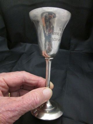 Vintage Sterling Silver Sailing Trophy From Newport Harbor Yacht Club Dated 1944