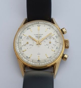Vintage Heuer Carrera Chronograph 3648 Valjoux 92 2