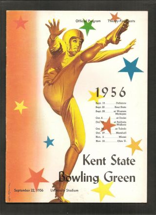 1956 Kent State Vs Bowling Green College Football Program University Stadium