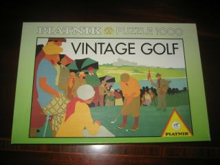 Pre - Owned Piatnik Vintage Golf 1000 Piece Jigsaw Puzzle - Vguc