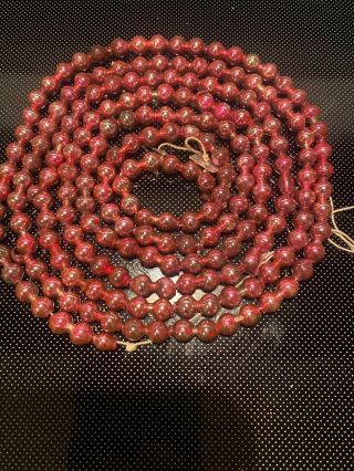 Vintage Antique Sweet Christmas Pink Mercury Glass Garland 1/4” Beads 65”long