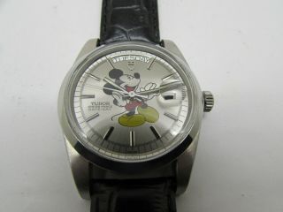 Vintage Tudor Prince Oyster Day Date Mickey Mouse Automatic Men Watch