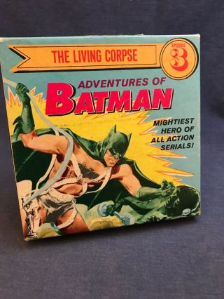 Vintage Adventures Of Batman 8mm The Living Corpse Episode 3 W Box Bt - 3 Reel