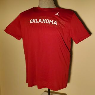 Nike Air Jordan Jumpman Red Ou Oklahoma Sooners Athletic T Shirt Men 