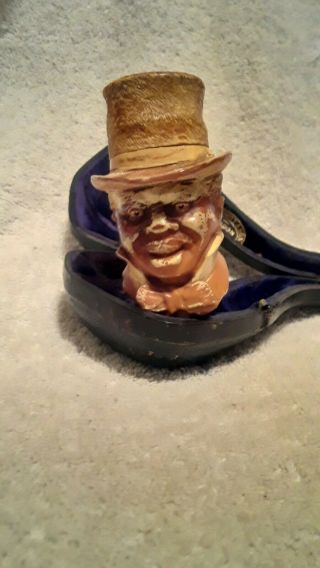 Old meerschaum Tobacco Pipe Man With Top Hat 2
