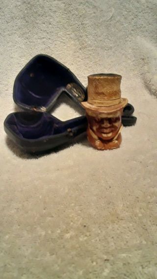 Old meerschaum Tobacco Pipe Man With Top Hat 3