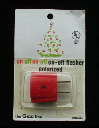 Vintage Flasher For Christmas Tree Lights Make Them Flash Twinkle Winker Gem Red