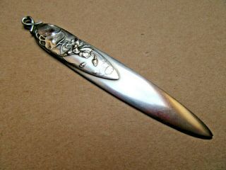 So Cute French Antique Art Nouveau Bookmark Or Letter Opener Early Xx Th.