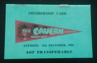 World Famous Cavern Club Membership Booklet,  Beatles Spiritual Home Liverpool