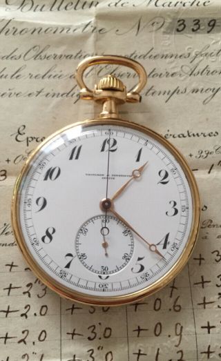 Very Rare Gold 18k Pocket Watch Vacheron Constantin