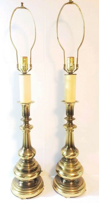 Vintage Lamps " Stiffel " Solid Brass Table Lamps Set Of 2 Unwritten Laboratory 