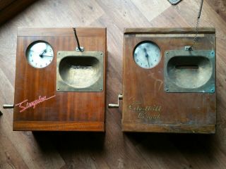 Simplex / Gledhill Brook X2 Time Recorder Punch Clock Antique