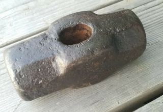 Vintage Blacksmith Hand Forged 7lb Hammer Head Shape