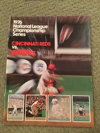 1976 Philadelphia Phillies Vs Cincinnati Reds Nlcs Program