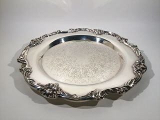 Vintage Reed & Barton King Francis Silverplate 12 " Round Serving Tray 1696