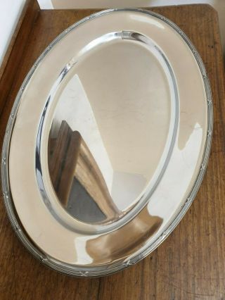 Antique Silver Plate Large Oval Serving Tray