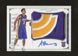 2015 - 16 National Treasures Colossal Anthony Brown Rpa Rc Patch Auto 1/1